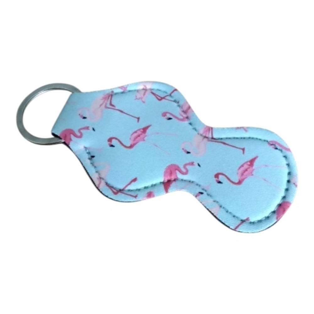 Flamingo Print Keychain Holder